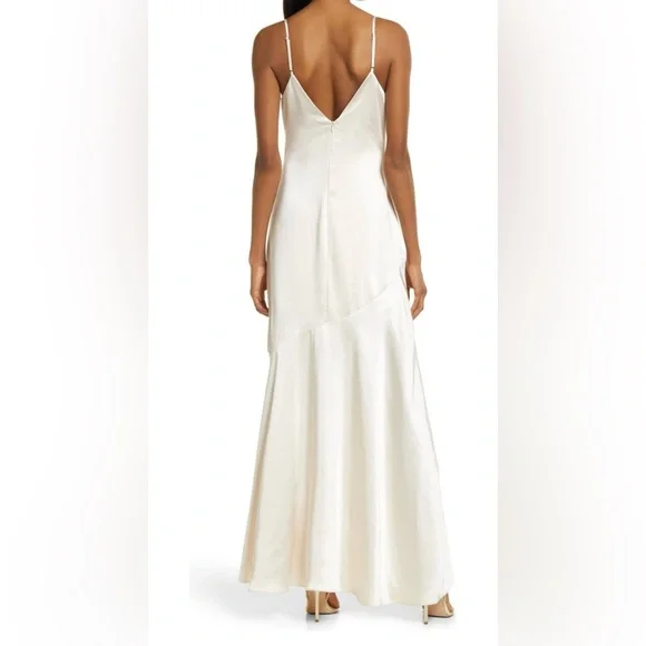 Lulus Satin Maxi Dress - Picture 2 of 6